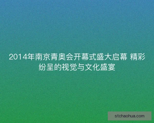 2014年南京青奥会开幕式盛大启幕 精彩纷呈的视觉与文化盛宴