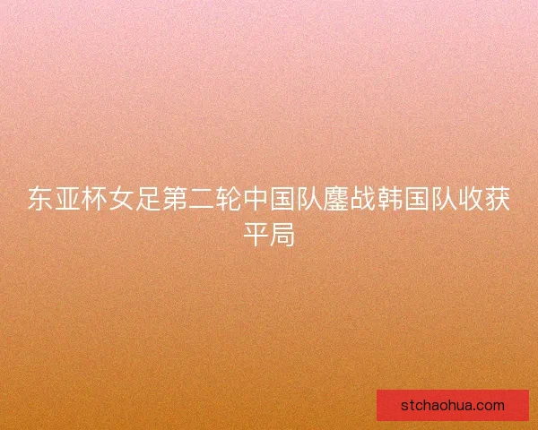 东亚杯女足第二轮中国队鏖战韩国队收获平局 东亚杯女足第二轮中国队鏖战韩国队收获平局