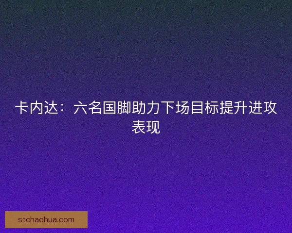 卡内达：六名国脚助力下场目标提升进攻表现